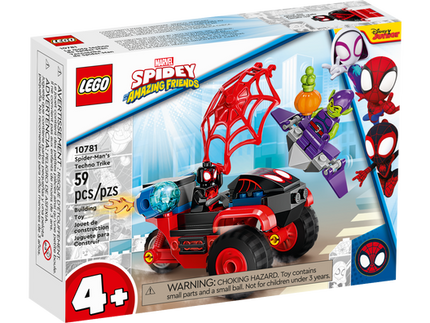 Miles Morales: LEGO 10781 Techno trójkołowiec Spider-Mana