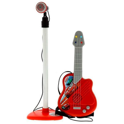 Samochody Ustaw mikrofon ze stojakiem i gitarą