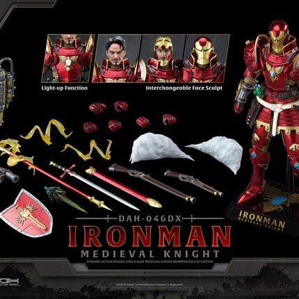 Średniowieczny rycerz Iron Man wersja Deluxe Marvel Dynamic 8ction Heroes figurka 1/9 20cm
