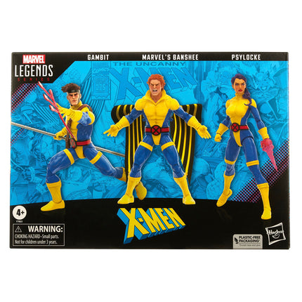 Gambit, Marvel's Banshee, Psylocke X-Men 60. rocznica Marvel Legends Figurka 3-pak 15 cm